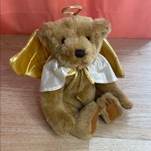 Fiesta 10" Brown Angel Bear with Gold Halo & Wings